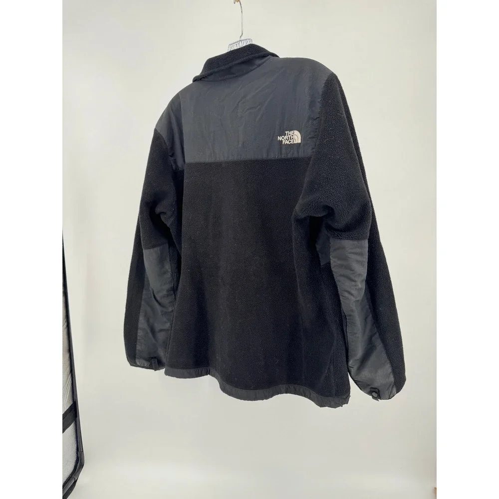 The North Face Fleece Denali Jacket XL Polartec‎ Black Full Zip Mens Recycled